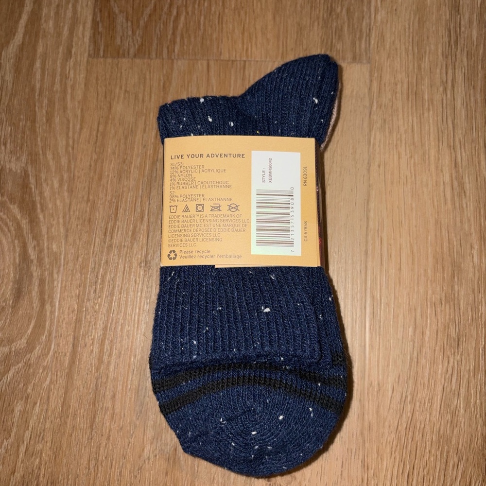 Eddie Bauer Men’s Mid Weight Comfort Socks 3 Pairs New - Picture 5 of 7